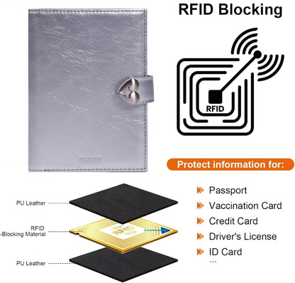 Passport-Holder-for-Travel-Women-Men Blue，lLarge capacity Passports Holders TravelCover Wallet Passport with Pen Holder