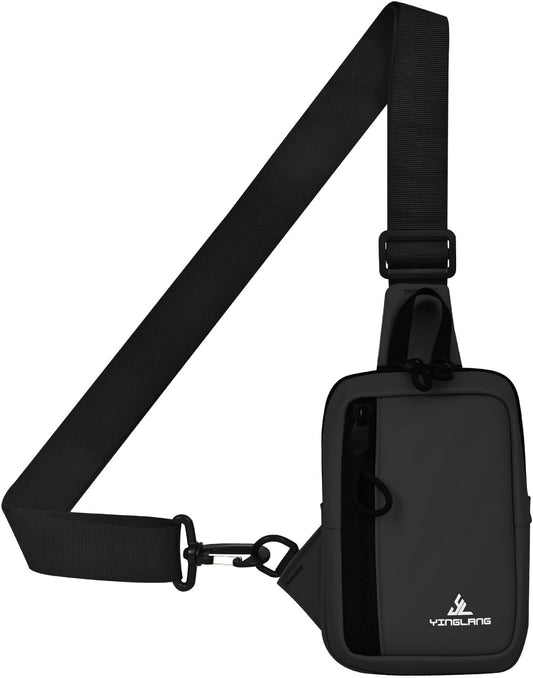 Mini Sling Bag for Men & Women, Waterproof Utility Chest Bag, Lightweight Crossbody Backpack for Hiking Travel Sports | Waterproof fabric