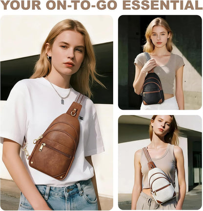 Anti Theft Crossbody Bags for Women, RFID Sling Bag Travel Purse, RFID Cross Body Purses Chest Bag for Travel