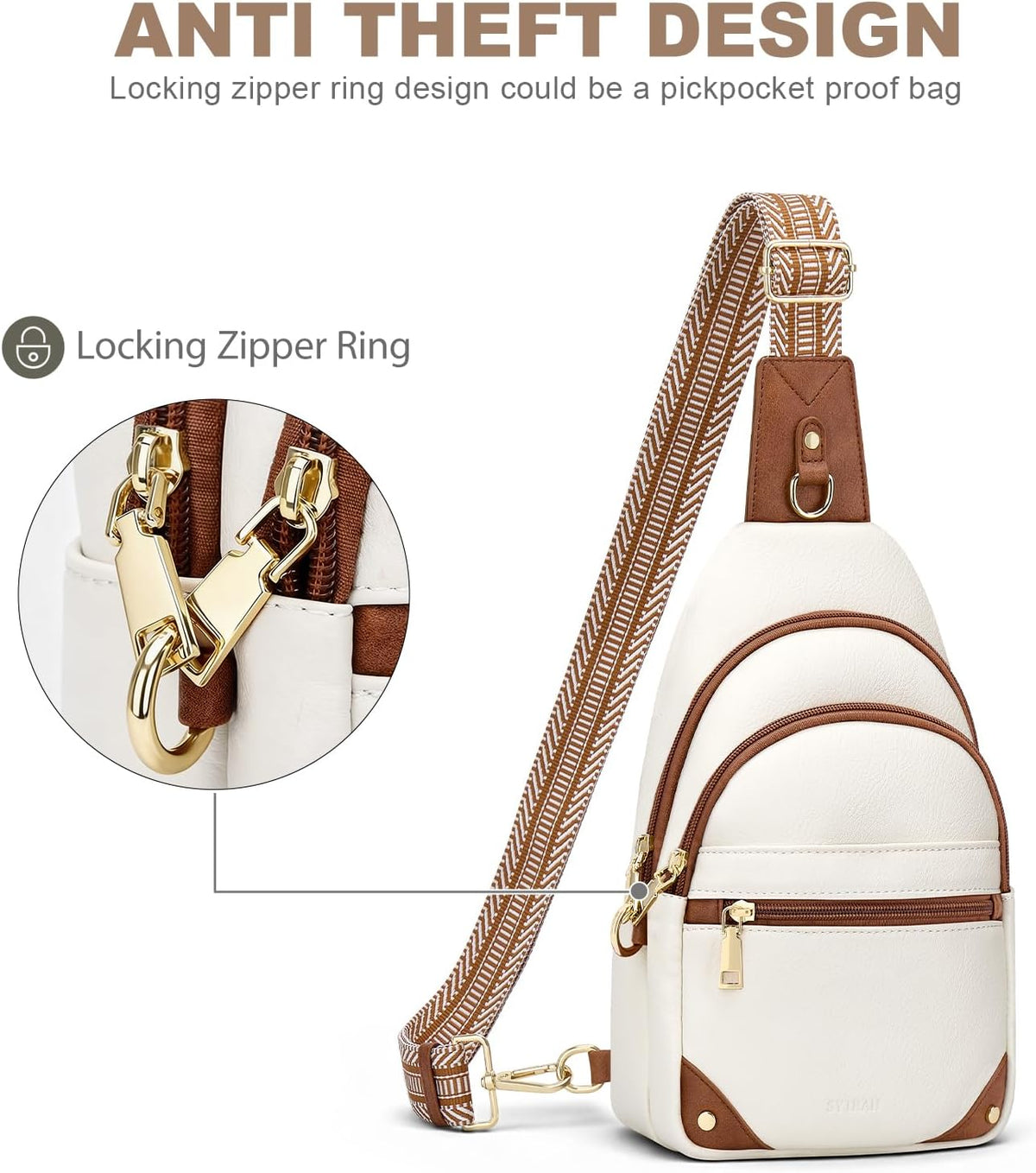 Anti Theft Crossbody Bags for Women, RFID Sling Bag Travel Purse, RFID Cross Body Purses Chest Bag for Travel