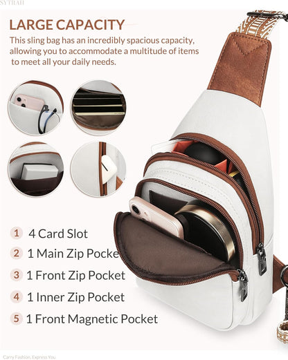 Anti Theft Crossbody Bags for Women, RFID Sling Bag Travel Purse, RFID Cross Body Purses Chest Bag for Travel
