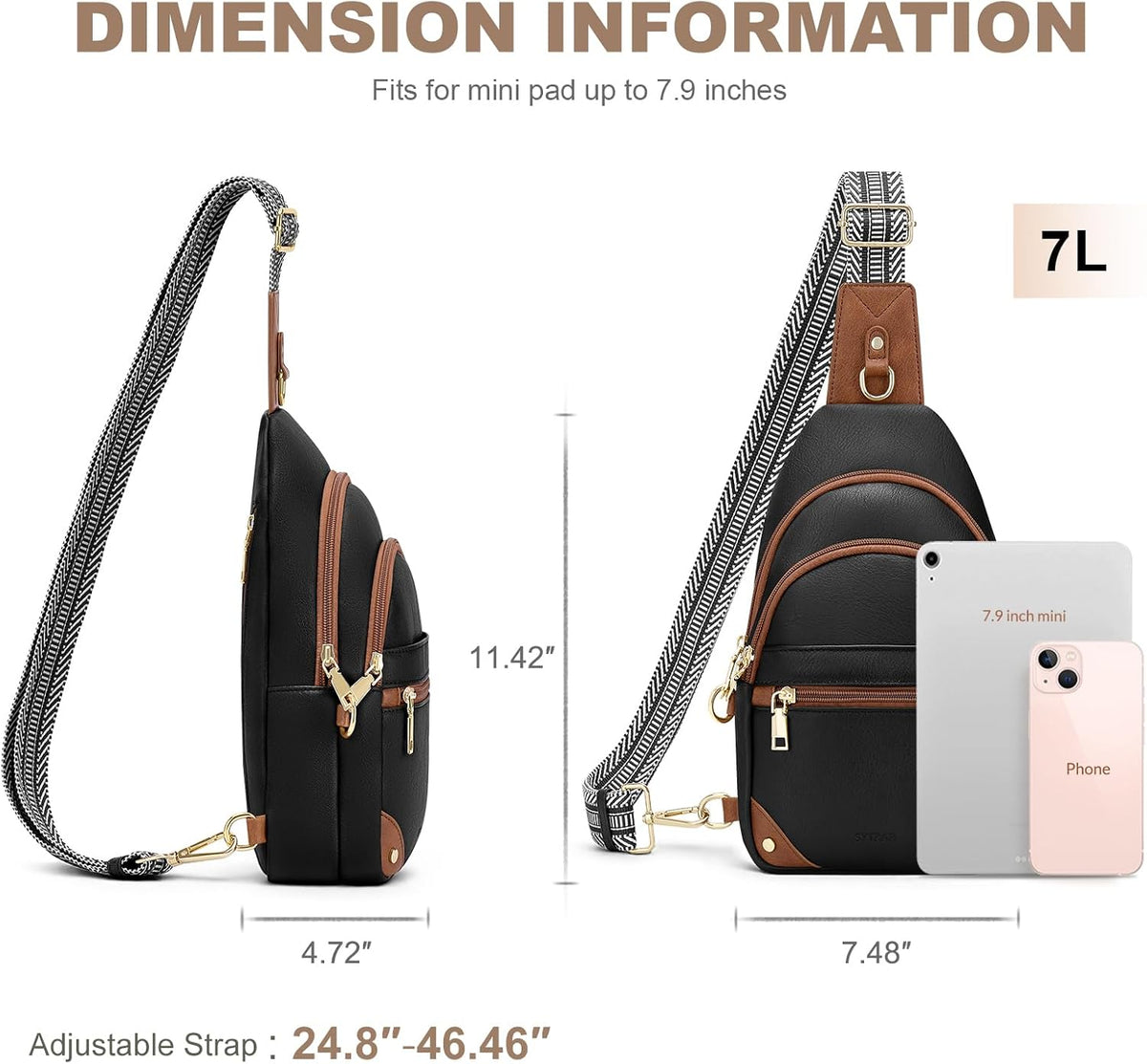 Anti Theft Crossbody Bags for Women, RFID Sling Bag Travel Purse, RFID Cross Body Purses Chest Bag for Travel