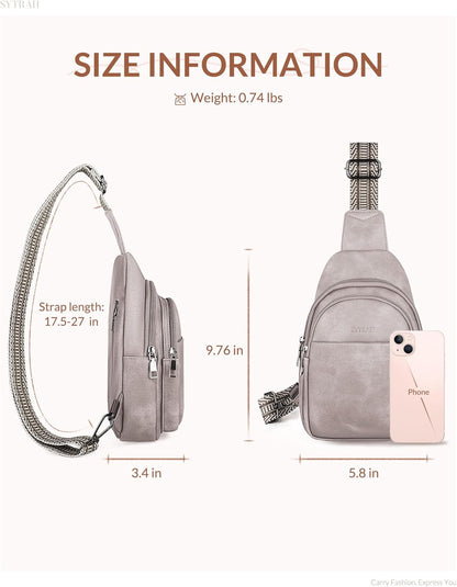 Anti Theft Crossbody Bags for Women, RFID Sling Bag Travel Purse, RFID Cross Body Purses Chest Bag for Travel