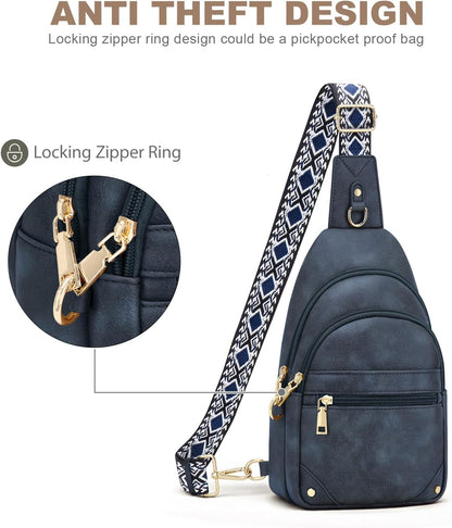 Anti Theft Crossbody Bags for Women, RFID Sling Bag Travel Purse, RFID Cross Body Purses Chest Bag for Travel
