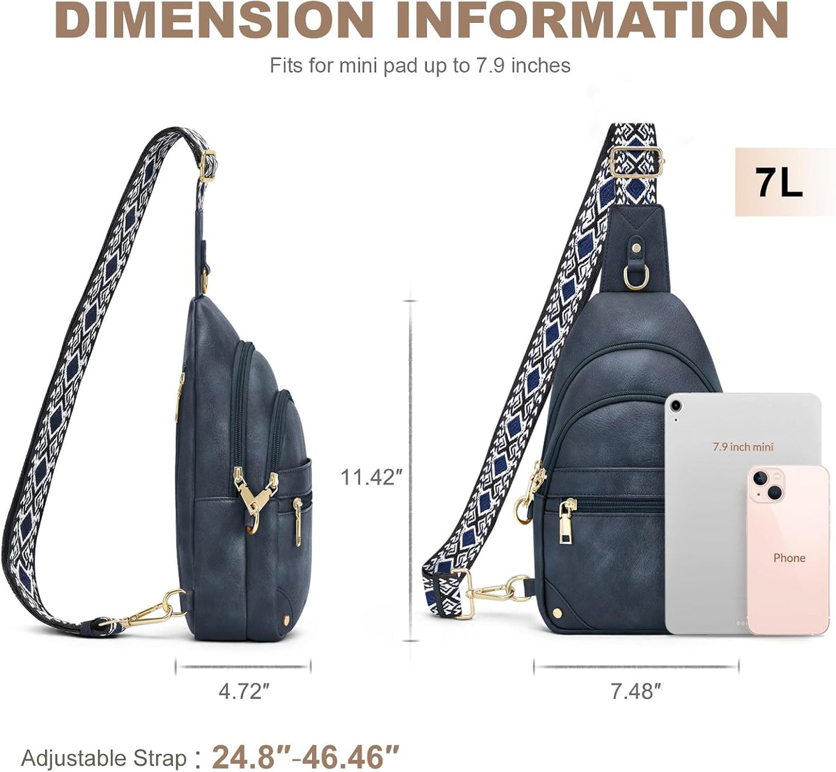 Anti Theft Crossbody Bags for Women, RFID Sling Bag Travel Purse, RFID Cross Body Purses Chest Bag for Travel