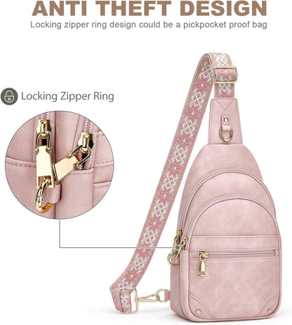 Anti Theft Crossbody Bags for Women, RFID Sling Bag Travel Purse, RFID Cross Body Purses Chest Bag for Travel
