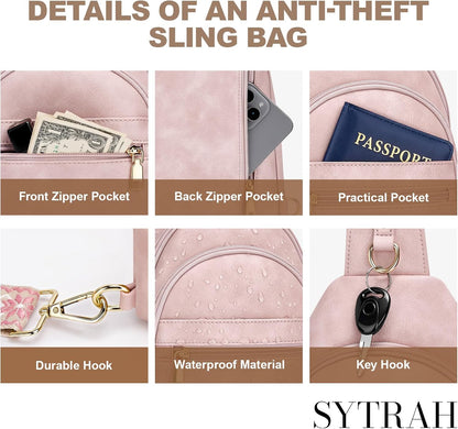 Anti Theft Crossbody Bags for Women, RFID Sling Bag Travel Purse, RFID Cross Body Purses Chest Bag for Travel