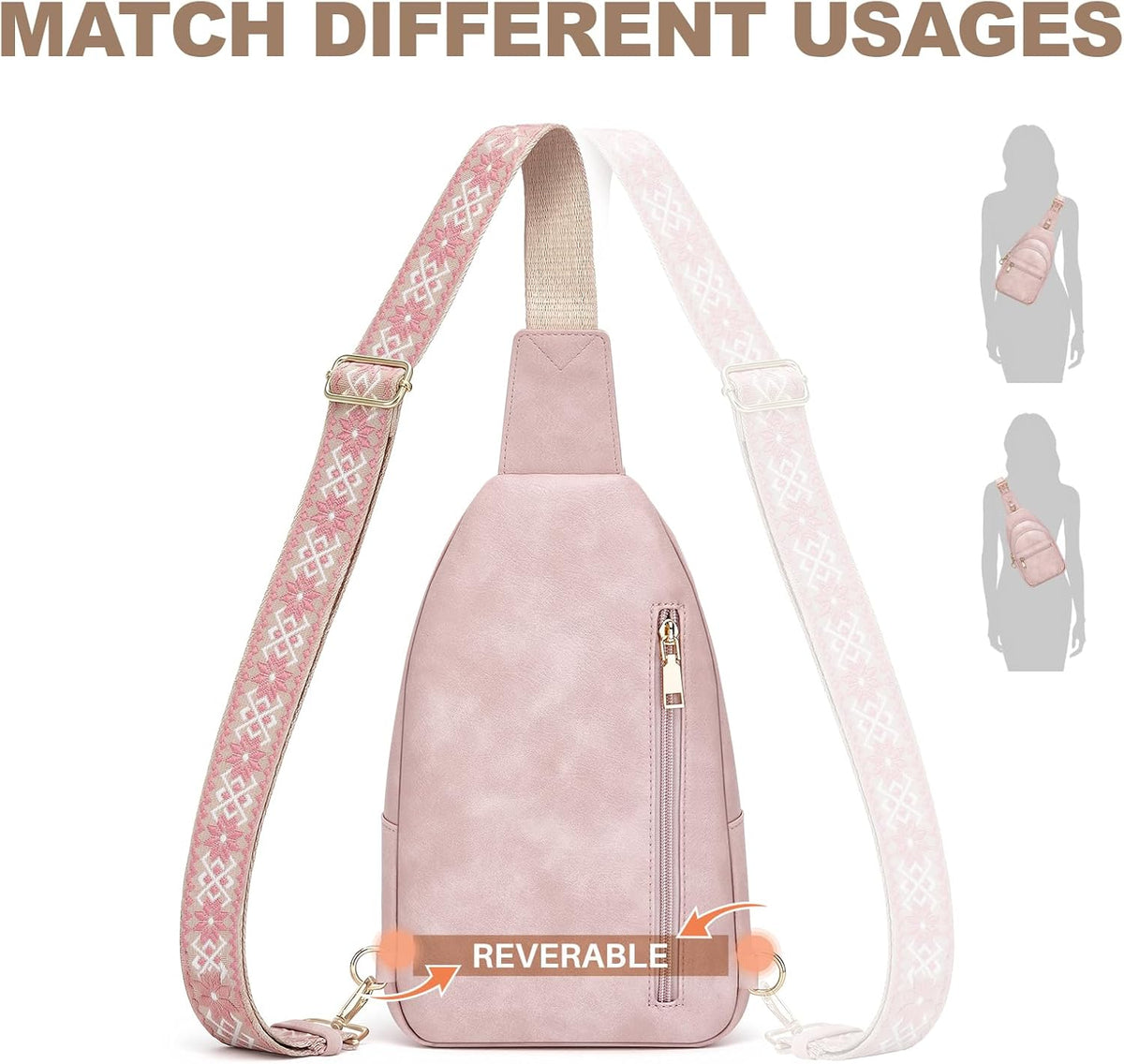 Anti Theft Crossbody Bags for Women, RFID Sling Bag Travel Purse, RFID Cross Body Purses Chest Bag for Travel