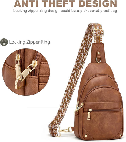 Anti Theft Crossbody Bags for Women, RFID Sling Bag Travel Purse, RFID Cross Body Purses Chest Bag for Travel