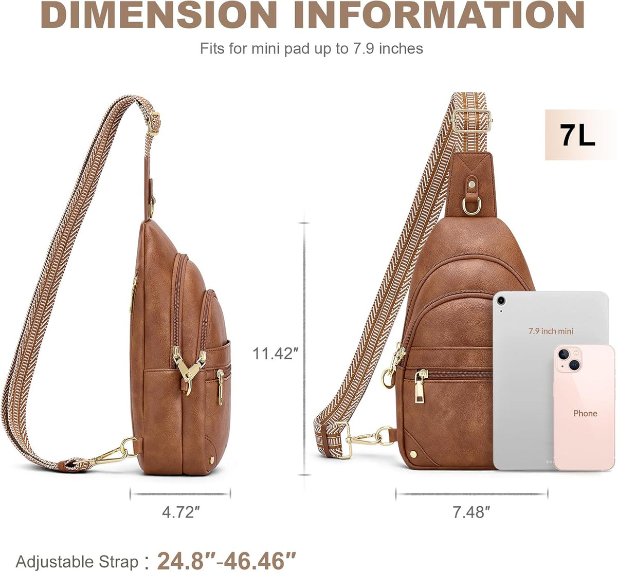 Anti Theft Crossbody Bags for Women, RFID Sling Bag Travel Purse, RFID Cross Body Purses Chest Bag for Travel