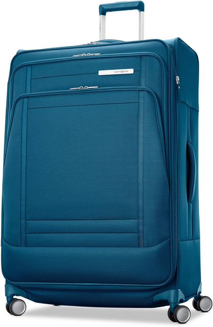 UpLIFT Lightweight Softside Carry-On Luggage with Spinner Wheels - Expandable - Airline-Approved, Polyester Soft Suitcase for Ultra Light Travel - Black