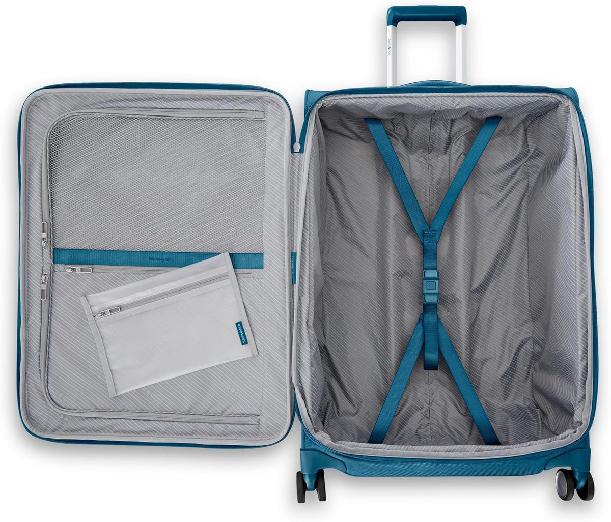 UpLIFT Lightweight Softside Carry-On Luggage with Spinner Wheels - Expandable - Airline-Approved, Polyester Soft Suitcase for Ultra Light Travel - Black