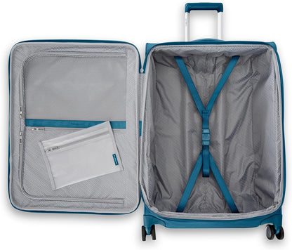 UpLIFT Lightweight Softside Carry-On Luggage with Spinner Wheels - Expandable - Airline-Approved, Polyester Soft Suitcase for Ultra Light Travel - Black
