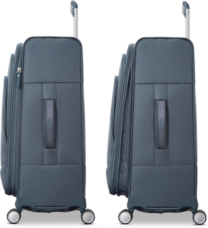 UpLIFT Lightweight Softside Carry-On Luggage with Spinner Wheels - Expandable - Airline-Approved, Polyester Soft Suitcase for Ultra Light Travel - Black