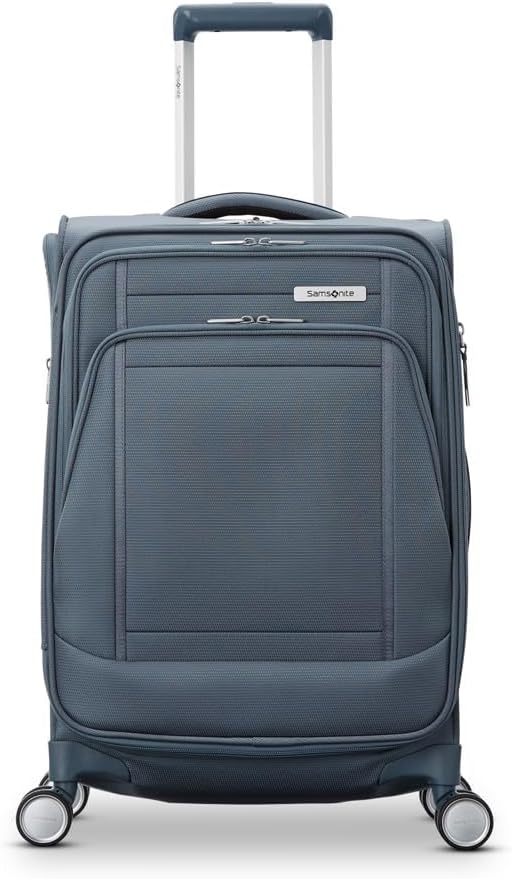 UpLIFT Lightweight Softside Carry-On Luggage with Spinner Wheels - Expandable - Airline-Approved, Polyester Soft Suitcase for Ultra Light Travel - Black