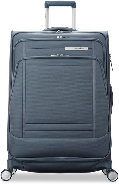 UpLIFT Lightweight Softside Carry-On Luggage with Spinner Wheels - Expandable - Airline-Approved, Polyester Soft Suitcase for Ultra Light Travel - Black