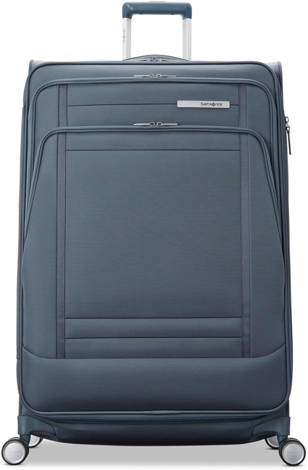 UpLIFT Lightweight Softside Carry-On Luggage with Spinner Wheels - Expandable - Airline-Approved, Polyester Soft Suitcase for Ultra Light Travel - Black