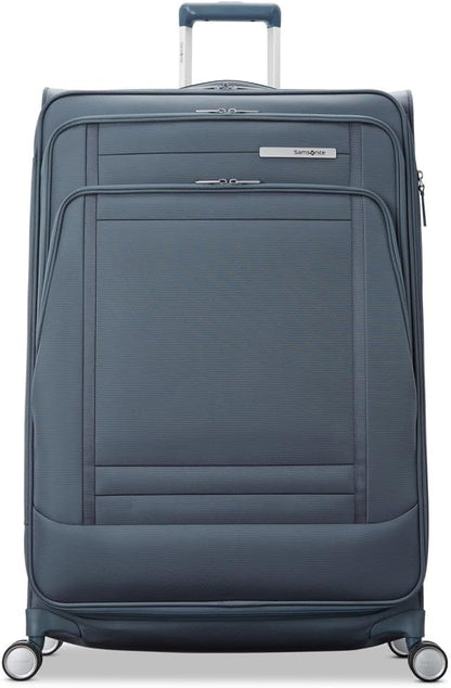 UpLIFT Lightweight Softside Carry-On Luggage with Spinner Wheels - Expandable - Airline-Approved, Polyester Soft Suitcase for Ultra Light Travel - Black