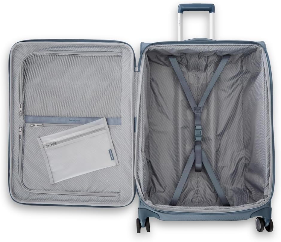 UpLIFT Lightweight Softside Carry-On Luggage with Spinner Wheels - Expandable - Airline-Approved, Polyester Soft Suitcase for Ultra Light Travel - Black