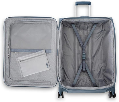 UpLIFT Lightweight Softside Carry-On Luggage with Spinner Wheels - Expandable - Airline-Approved, Polyester Soft Suitcase for Ultra Light Travel - Black