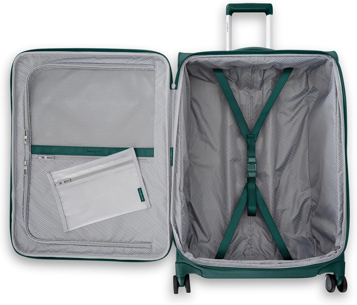 UpLIFT Lightweight Softside Carry-On Luggage with Spinner Wheels - Expandable - Airline-Approved, Polyester Soft Suitcase for Ultra Light Travel - Black