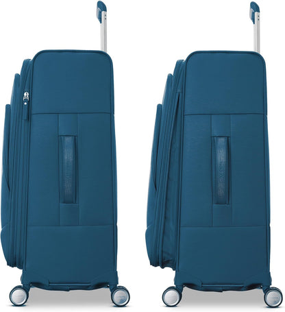 UpLIFT Lightweight Softside Carry-On Luggage with Spinner Wheels - Expandable - Airline-Approved, Polyester Soft Suitcase for Ultra Light Travel - Black
