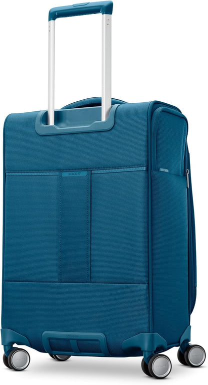 UpLIFT Lightweight Softside Carry-On Luggage with Spinner Wheels - Expandable - Airline-Approved, Polyester Soft Suitcase for Ultra Light Travel - Black