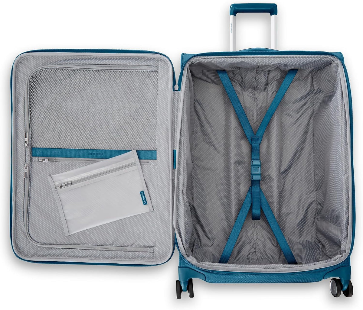 UpLIFT Lightweight Softside Carry-On Luggage with Spinner Wheels - Expandable - Airline-Approved, Polyester Soft Suitcase for Ultra Light Travel - Black