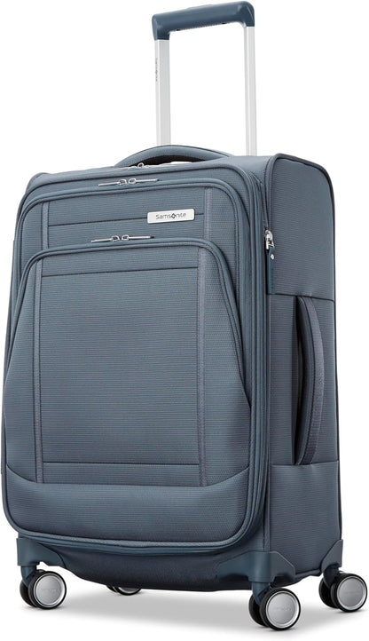 UpLIFT Lightweight Softside Carry-On Luggage with Spinner Wheels - Expandable - Airline-Approved, Polyester Soft Suitcase for Ultra Light Travel - Black