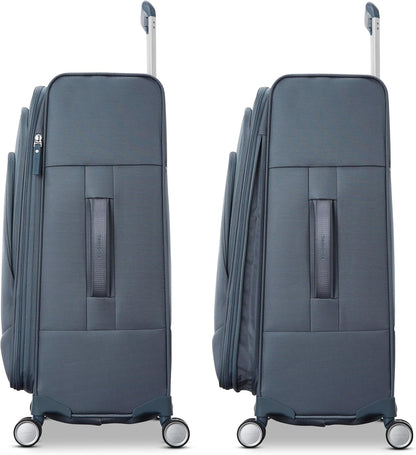 UpLIFT Lightweight Softside Carry-On Luggage with Spinner Wheels - Expandable - Airline-Approved, Polyester Soft Suitcase for Ultra Light Travel - Black