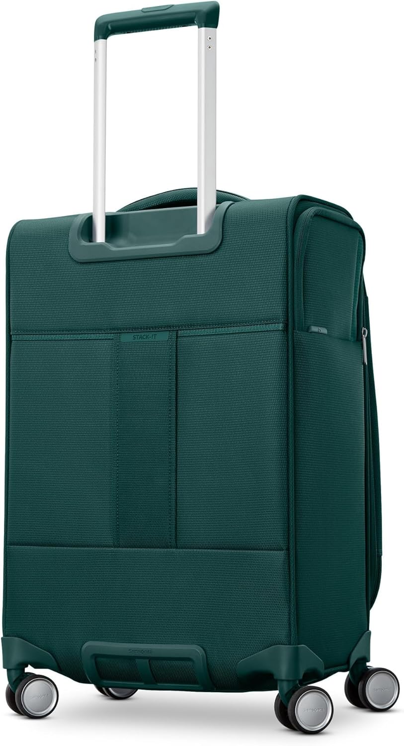 UpLIFT Lightweight Softside Carry-On Luggage with Spinner Wheels - Expandable - Airline-Approved, Polyester Soft Suitcase for Ultra Light Travel - Black