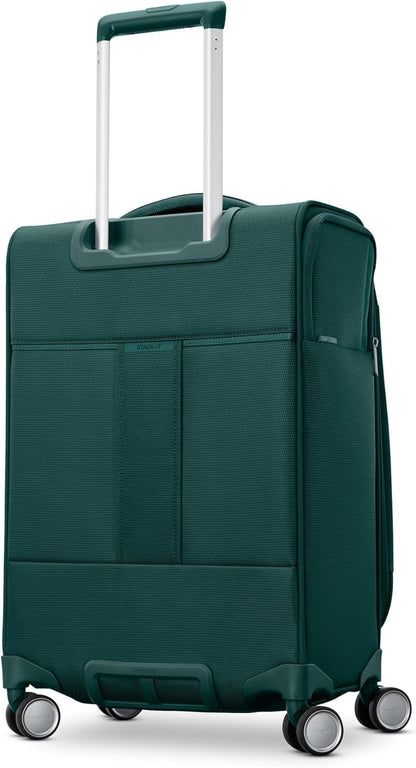 UpLIFT Lightweight Softside Carry-On Luggage with Spinner Wheels - Expandable - Airline-Approved, Polyester Soft Suitcase for Ultra Light Travel - Black