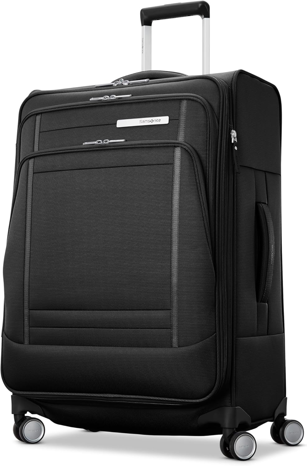 UpLIFT Lightweight Softside Carry-On Luggage with Spinner Wheels - Expandable - Airline-Approved, Polyester Soft Suitcase for Ultra Light Travel - Black