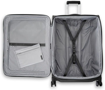 UpLIFT Lightweight Softside Carry-On Luggage with Spinner Wheels - Expandable - Airline-Approved, Polyester Soft Suitcase for Ultra Light Travel - Black