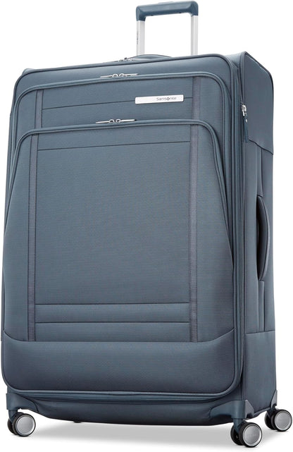 UpLIFT Lightweight Softside Carry-On Luggage with Spinner Wheels - Expandable - Airline-Approved, Polyester Soft Suitcase for Ultra Light Travel - Black