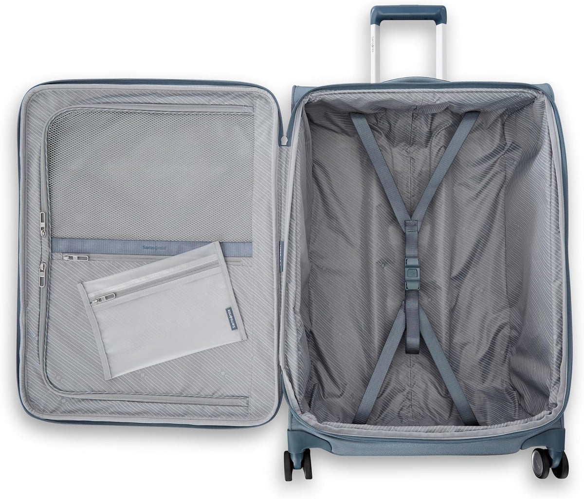 UpLIFT Lightweight Softside Carry-On Luggage with Spinner Wheels - Expandable - Airline-Approved, Polyester Soft Suitcase for Ultra Light Travel - Black