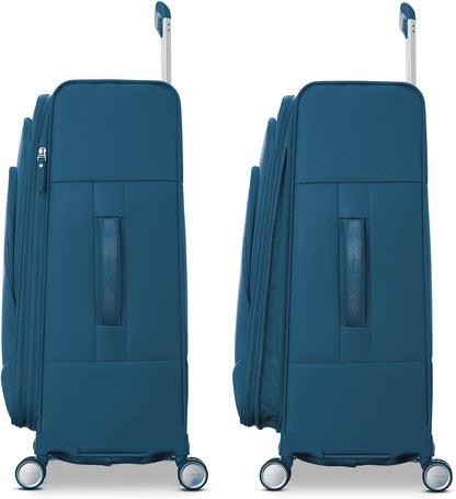 UpLIFT Lightweight Softside Carry-On Luggage with Spinner Wheels - Expandable - Airline-Approved, Polyester Soft Suitcase for Ultra Light Travel - Black