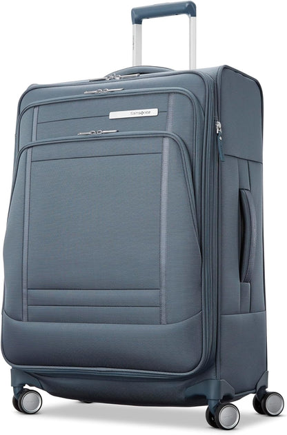 UpLIFT Lightweight Softside Carry-On Luggage with Spinner Wheels - Expandable - Airline-Approved, Polyester Soft Suitcase for Ultra Light Travel - Black