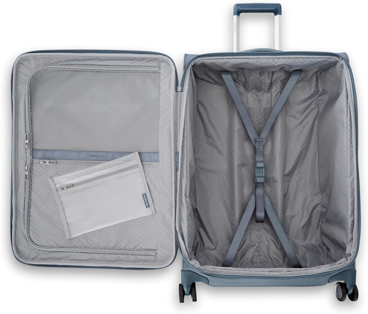 UpLIFT Lightweight Softside Carry-On Luggage with Spinner Wheels - Expandable - Airline-Approved, Polyester Soft Suitcase for Ultra Light Travel - Black