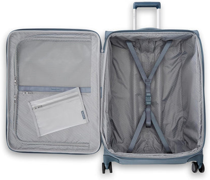 UpLIFT Lightweight Softside Carry-On Luggage with Spinner Wheels - Expandable - Airline-Approved, Polyester Soft Suitcase for Ultra Light Travel - Black