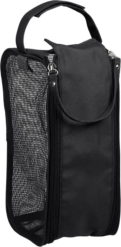 Hanging Mesh Toiletry Bag | Travel Organizer | Perfect for Dorm | Gym | Back to School | Shampoo | Shower Accessories | Black