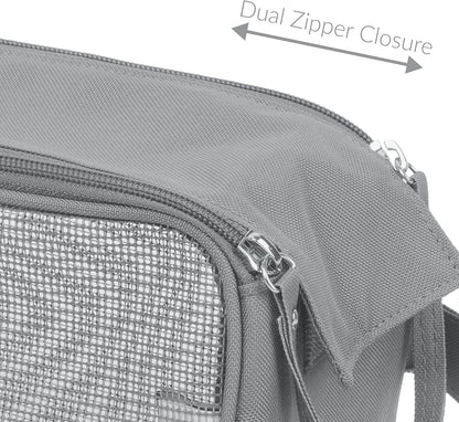 Hanging Mesh Toiletry Bag | Travel Organizer | Perfect for Dorm | Gym | Back to School | Shampoo | Shower Accessories | Black