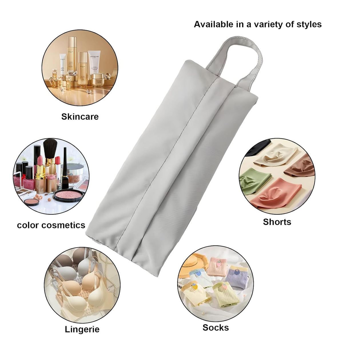Portable Underwear and Sock Storage Bag, Travel Organizer for Lingerie, Hosiery, and Accessories, Foldable Space-Saving Design, Yellow