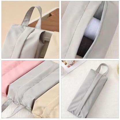 Portable Underwear and Sock Storage Bag, Travel Organizer for Lingerie, Hosiery, and Accessories, Foldable Space-Saving Design, Yellow