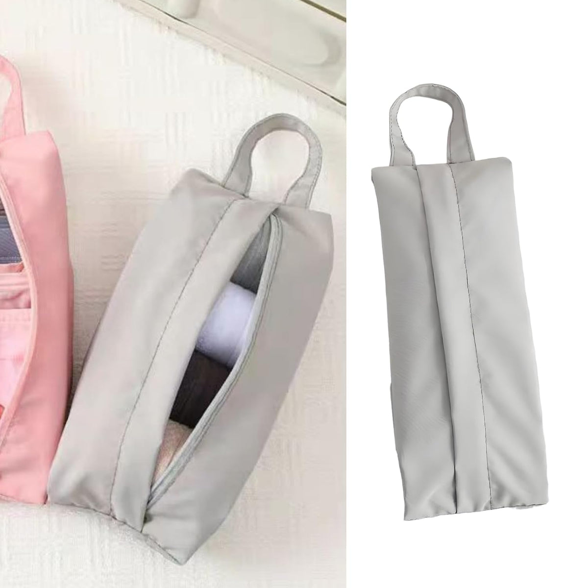 Portable Underwear and Sock Storage Bag, Travel Organizer for Lingerie, Hosiery, and Accessories, Foldable Space-Saving Design, Yellow