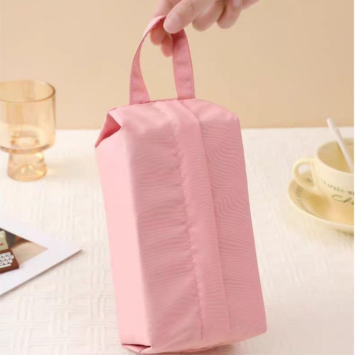 Portable Underwear and Sock Storage Bag, Travel Organizer for Lingerie, Hosiery, and Accessories, Foldable Space-Saving Design, Yellow