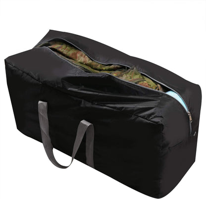 100L Extra Large Duffle Bag, Water Resistant Lightweight Foldable Duffel Bag for Outdoor Camping, Black