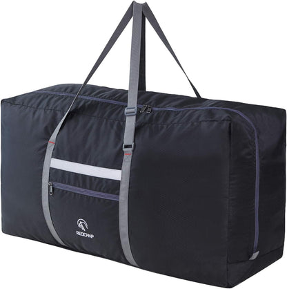 100L Extra Large Duffle Bag, Water Resistant Lightweight Foldable Duffel Bag for Outdoor Camping, Black