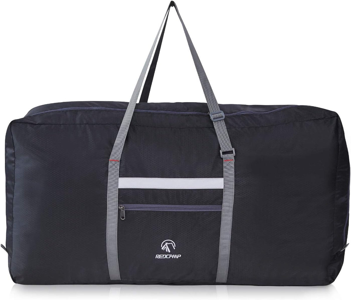 100L Extra Large Duffle Bag, Water Resistant Lightweight Foldable Duffel Bag for Outdoor Camping, Black