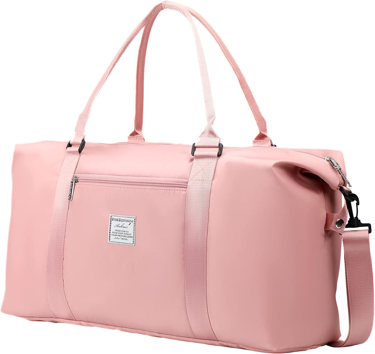 Large Duffle Bag for Travel, Sports Gym Tote Bag for Women, Carry on Overnight Bag with Luggage Sleeve for Airplanes, Shoulder Weekender Bags Hospital Bag (Black)